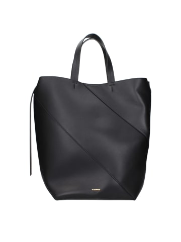 Jil Sander Schwarz Leder Umhängetasche
