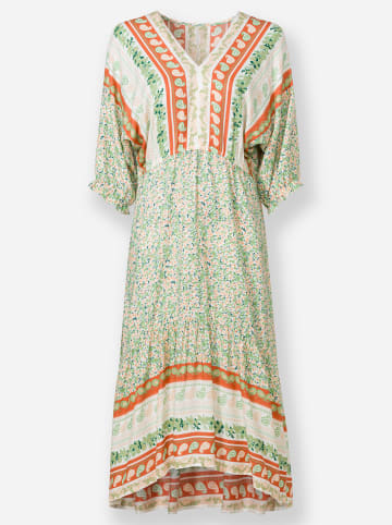 WITT WEIDEN Sommerkleid in ecru-orange-gemustert