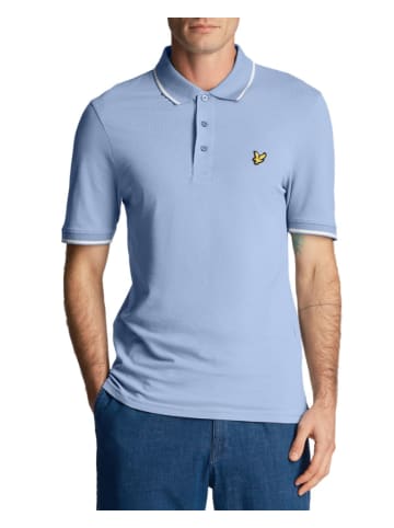 Lyle & Scott Poloshirt in Hellblau/ Weiß