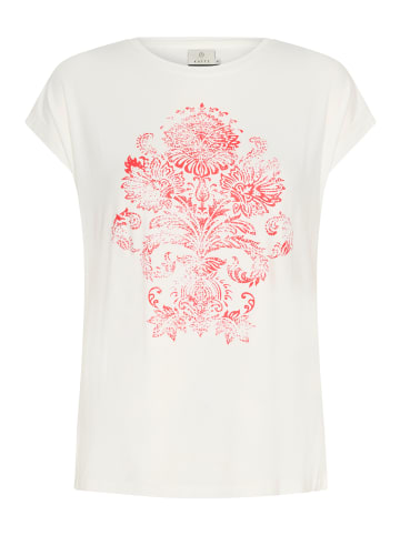 Kaffe T-shirt BPally Casual fit in Chalk/Red Print