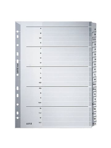 Leitz Register A4 160g/qm Karton A-Z grau