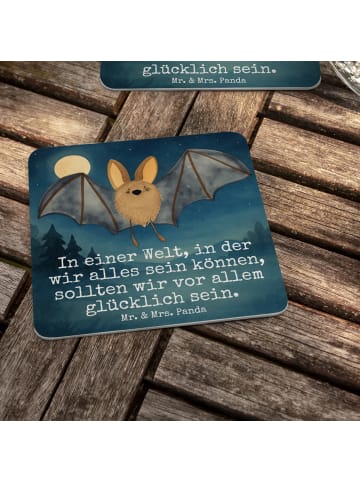 Mr. & Mrs. Panda Tischuntersetzer Fledermaus Flügel Design mit S... in Weiß