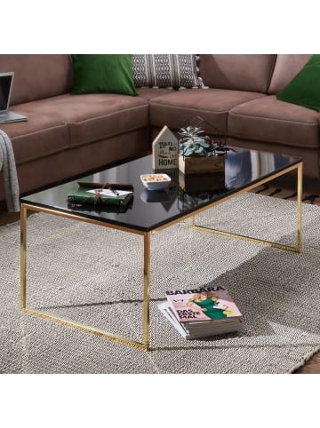 FineBuy Couchtisch in Gold / MDF / 60x120x45