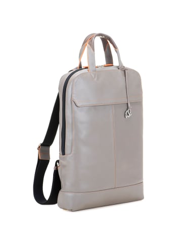 MYWALIT Rucksack Leder 40 cm Laptopfach in fumo