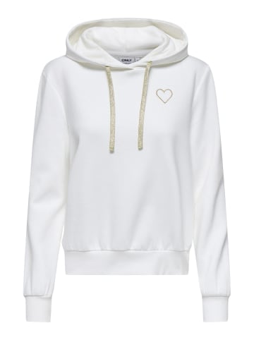 ONLY Kapuzenpullover in Cloud Dancer