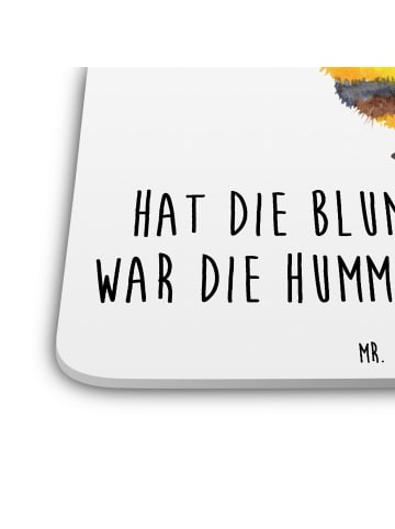 Mr. & Mrs. Panda Bierdeckel Hummel flauschig mit Spruch in Weiß