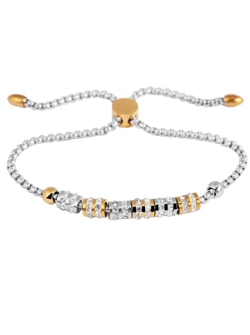 Adeliás Damen Armband aus Edelstahl mit Similisteine in gold