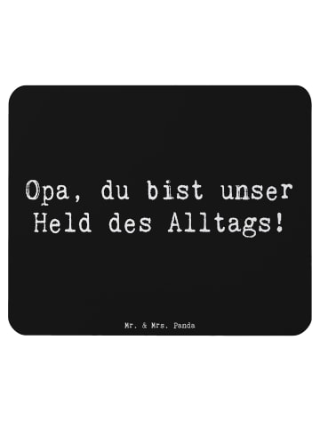 Mr. & Mrs. Panda Mauspad Spruch Opa Held mit Spruch in Schwarz