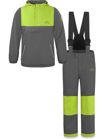 Normani Outdoor Sports Kinder WinterSet Thermohose und Windbreaker in Grau