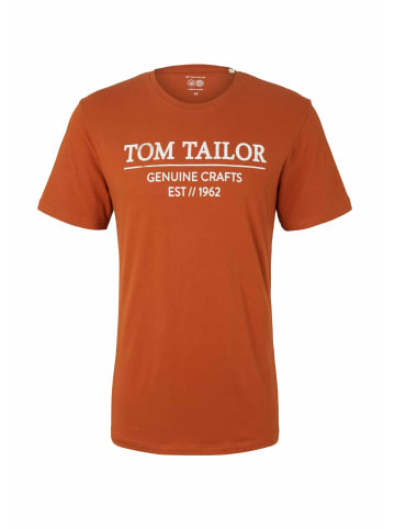 Tom Tailor Print T-Shirt für Herren in braun