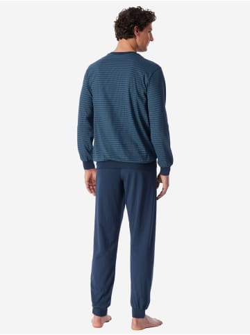 Schiesser Schlafanzug Comfort Essentials in deep blue