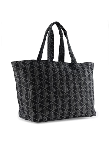Lacoste Monogram Neocroc Shopper Tasche XL 42 cm in mono jacquard denim noir