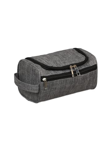 relaxdays Kulturbeutel in Grau