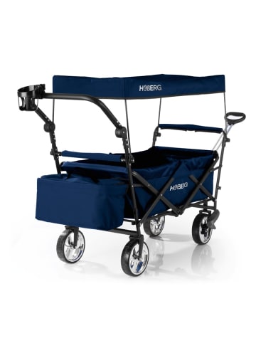 HOBERG Faltbarer Bollerwagen "Premium Class" - Marineblau Handwagen