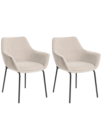Beliani 2er-Set Esszimmerstuhl BOWDON in Beige