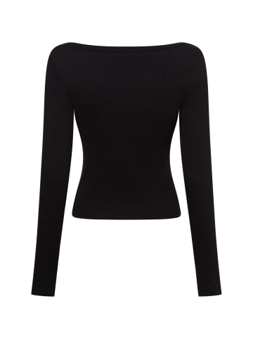 Aim'n Langarmshirt Ease Ribbed Long Sleeve in schwarz