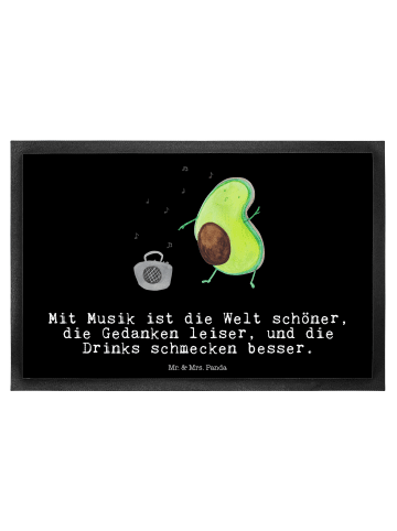 Mr. & Mrs. Panda Fußmatte Avocado Tanzen mit Spruch in Schwarz