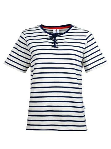 Wind Sportswear Bretonisches T-Shirt gestreift in weiß-navy