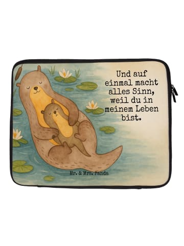 Mr. & Mrs. Panda Laptophülle Otter Kind Design mit Spruch in Weiß