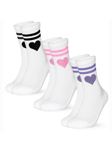 Occulto 3er Pack Herz Tennis Socken Venus in Streifen
