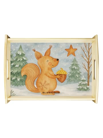 Mr. & Mrs. Panda Bett-Tablett Eichhörnchen Weihnachten Design oh... in Weiß