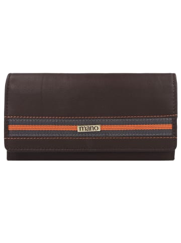 mano Don Leonardo Geldbörse RFID Leder 18 cm dunkelbraun
