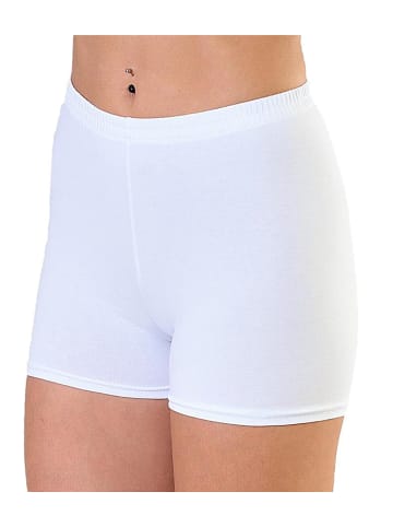 Alkato Alkato Damen Sport Shorts mit Hohem Bund in weiß Modell 2
