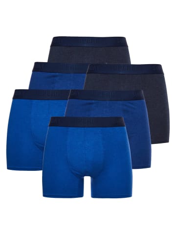 Superdry Boxershort 6er Pack in Blau