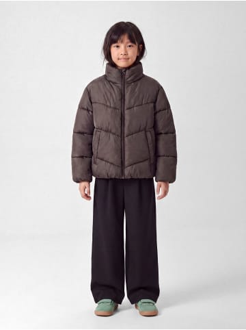 name it Pufferjacke Stehkragen Reflektordetail Zip in Braun