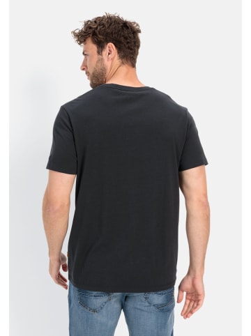 Camel Active T-Shirt mit Print aus nachhaltigem Organic Cotton in Schwarz