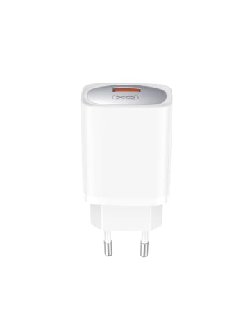 XO XO Wandladegerät CE19 QC 18W 1x USB weiß + USB-C-Kabel
