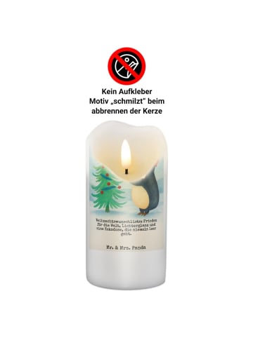 Mr. & Mrs. Panda Schmuckkerze Pinguin Weihnachtsbaum Design mit ... in Weiß