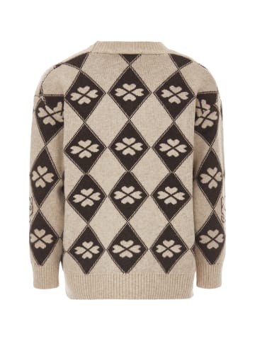 immy Damen Strickjacke in Wollweiss tauoe