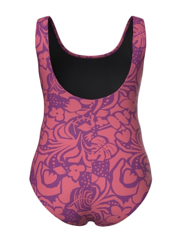 Ulla Popken Badeanzug in hibiskusrot
