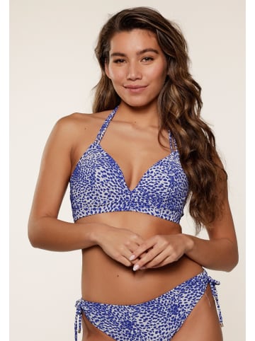 Linga Dore Linga Dore Triangel Bikini top in Blau weiss Druck