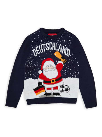 Threadboys Weihnachtspullover THB Xmas Jumper Germany in blau-schwarz