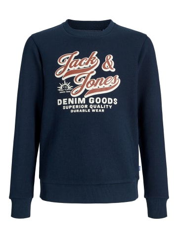 JACK & JONES Junior Sweatshirt JJELOGO SWEAT CREW 2 COL JNR in sky captain