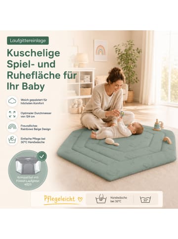 fillikid Laufstalleinlage 6-eckig Exclusiv in Wal Grün