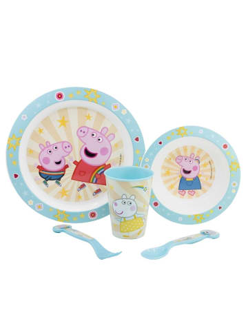 Peppa Pig Teller-Set Mikrowellengeeignet 5-teiliges Kindergeschirr