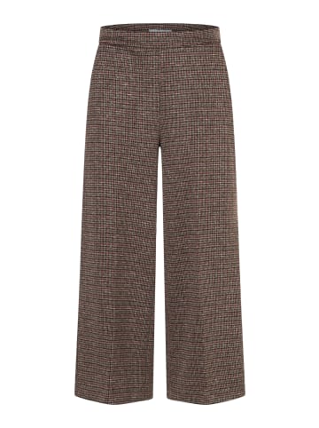 More & More verkürzte Stretch-Hose, weit in coloured higgins check
