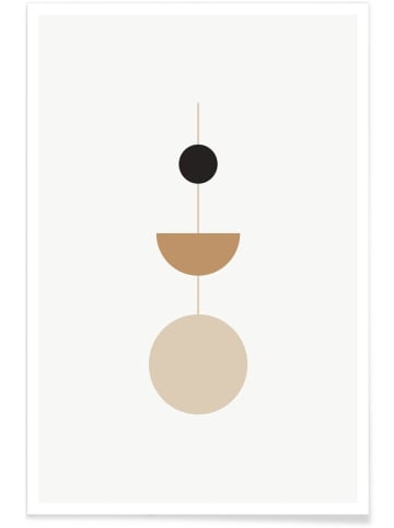 Juniqe Poster "Pendulum" in Braun & Cremeweiß