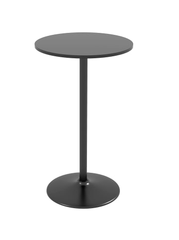 HOMCOM Bartisch in Schwarz-Grau 60L x 60B x 102H cm