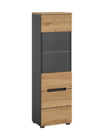 ebuy24 Vitrinenschrank Canu Eiche 36 x 33 cm