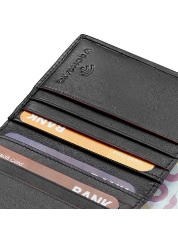 Roncato Detroit Geldbörse RFID Schutz Leder 8 cm in nero