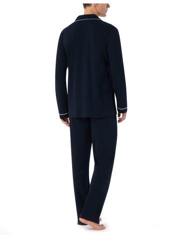 Schiesser Pyjama kurz für Herren in dunkel-blau
