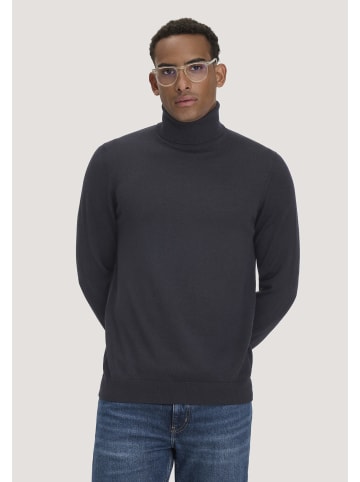 Hessnatur Hessnatur Rollkragenpullover Regular aus reiner Bio-Merinowolle in marine