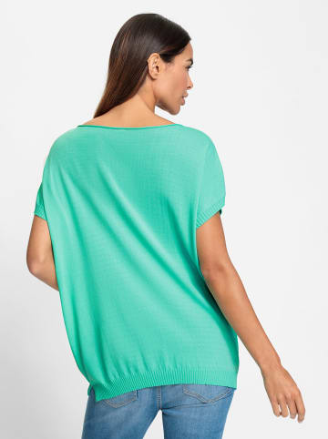 Heine Kurzarmpullover in blaugrün