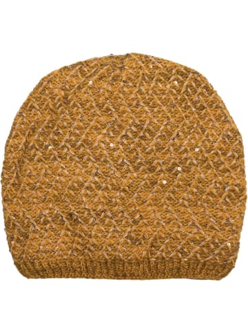 styleBREAKER Strick Beanie Mütze in Curry