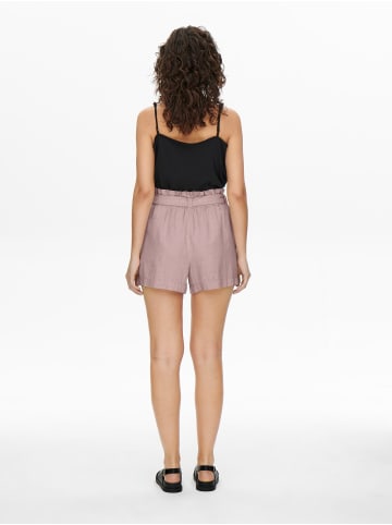 JACQUELINE de YONG Kurze Stoff Shorts Paperback Hose aus Leinen JDYSAY in Rosa