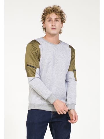 PLUS EIGHTEEN Herren Sweater in Grau Melange